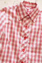 Load image into Gallery viewer, 1960s Shirt Dress Plaid Cotton Shift S