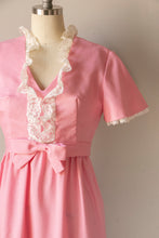 Load image into Gallery viewer, 1970s Maxi Dress Pink Lorrie Deb S