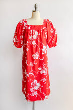 Load image into Gallery viewer, 1970s Dress Cotton Maxi Hawaiian Shift M