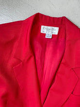 Load image into Gallery viewer, C D Blazer 1990s Red Suit Jacket M