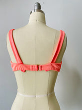 Load image into Gallery viewer, 1970s Bikini Crop Top Neon Pink Bra S