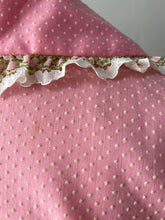 Load image into Gallery viewer, 1970s Smock Lounge House Dress Pink Dots S