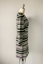 Load image into Gallery viewer, 1960s Dress Striped Knit Mod M