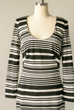 Load image into Gallery viewer, 1960s Dress Striped Knit Mod M