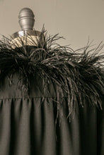 Load image into Gallery viewer, 1960s Shirt Dress Feather Collar M