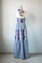 Load image into Gallery viewer, 1970s Maxi Dress Young Innocent Halter XS