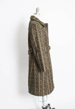 Load image into Gallery viewer, 1960s Coat Faux Fur Lined Zig Zag