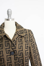 Load image into Gallery viewer, 1960s Coat Faux Fur Lined Zig Zag
