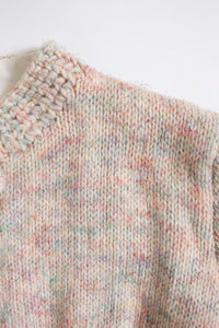 1960s Sweater Coat Beige Wool Knit Jacket M / S