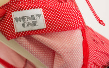 Load image into Gallery viewer, 1970s Dress Red Polka Dot Ruffle Full Skirt M