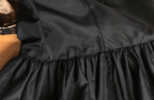 Load image into Gallery viewer, 1940s Dress Black Lace Full Skirt Gown Small