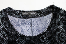 Load image into Gallery viewer, Vintage Betsey Johnson Dress 1990s VELVET Snake Printed Small S