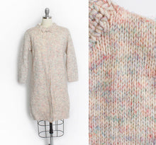 Load image into Gallery viewer, 1960s Sweater Coat Beige Wool Knit Jacket M / S