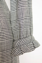 Load image into Gallery viewer, Vintage 1950s Dress Wool Herringbone Ruffle Fitted Day 50s Small