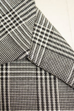 Load image into Gallery viewer, 1960s Coat Metallic Black Silver Metallic Plaid Mod M