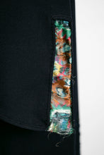 Load image into Gallery viewer, 1920s Day Dress Wool Navy BEADED Flapper Deco M