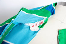 Load image into Gallery viewer, 1960s Dress Vicky Vaughn Striped Mod Shift 60s Small