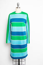 Load image into Gallery viewer, 1960s Dress Vicky Vaughn Striped Mod Shift 60s Small