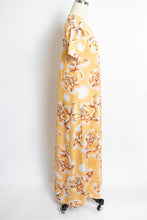 Load image into Gallery viewer, 1970s T-shirt Maxi Dress Floral Sheer Knit Jersey Small Finnish