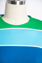Load image into Gallery viewer, 1960s Dress Vicky Vaughn Striped Mod Shift 60s Small