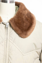 Load image into Gallery viewer, 1960s Down Coat Puffer Jacket Beige Large