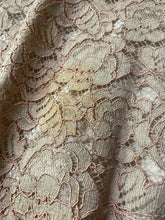 Load image into Gallery viewer, 1950s Dress Beige Champagne Lace S/M
