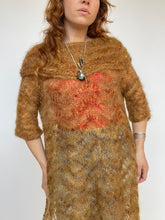 Load image into Gallery viewer, Vintage Hand Knit Sweater 1990s Wool Chunky Open Crochet