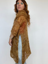 Load image into Gallery viewer, Vintage Hand Knit Sweater 1990s Wool Chunky Open Crochet