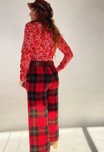 Load image into Gallery viewer, 1980s Pants Wool Plaid High Waist Trousers Benneton S