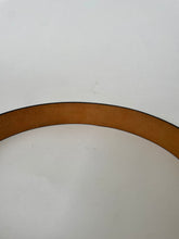 Load image into Gallery viewer, 1970s Leather Belt Brown Brass Buckle Boho L