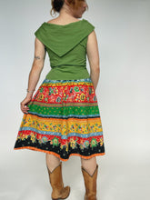 Load image into Gallery viewer, 1950s Blouse Cropped Cotton Green Sleeveless Top S