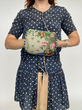 Load image into Gallery viewer, Antique 1920s Muff Beaded Hand Warmer Accessory Deco Flapper Floral