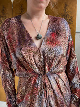 Load image into Gallery viewer, 1970s Dress Silk Velvet Burnout Semi-Sheer Maxi Gown Jill Richards