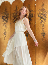 Load image into Gallery viewer, 1930s Dress Deco Sheer Lace Sequin Gown M/L