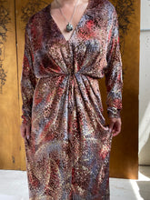 Load image into Gallery viewer, 1970s Dress Silk Velvet Burnout Semi-Sheer Maxi Gown Jill Richards