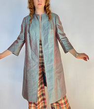 Load image into Gallery viewer, 1950s Swing Coat Silk Sharkskin Cocktail S/M