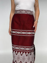 Load image into Gallery viewer, 1960s Maxi Column Skirt Cotton Woven Mexican M