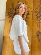 Load image into Gallery viewer, 1910s Bed Jacket Cotton Embroidered Lingerie Top