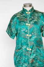Load image into Gallery viewer, 1990s Lounge Set Pajamas Pants Ensemble Chinese Silk