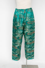 Load image into Gallery viewer, 1990s Lounge Set Pajamas Pants Ensemble Chinese Silk