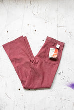 Load image into Gallery viewer, 1970s Bell Bottoms Magenta Cotton Pants XS