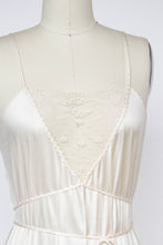 Load image into Gallery viewer, 1980s Nightgown Sheer Lace Long Slip Lingerie Dress S