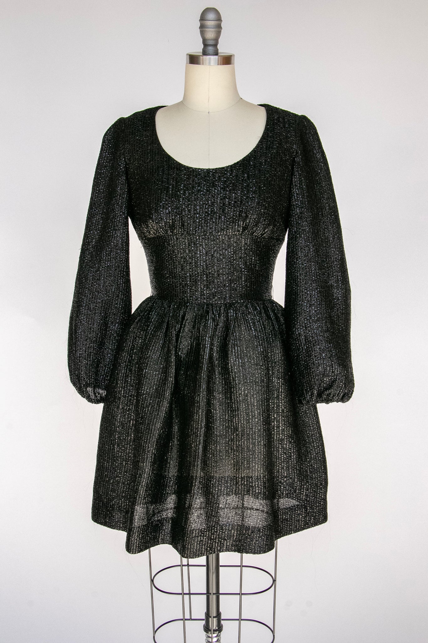 1960s Dress Black Metallic Mod Mini XS – Deja Vintage Boutique
