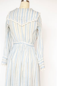 Antique Edwardian Dress Sheer Cotton 1910s S