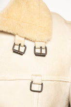 Load image into Gallery viewer, 1970s Mens Shearling Coat Suede Fur Bomber M