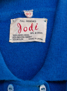 1950s Sweater Wool Blue Pullover S