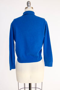 1950s Sweater Wool Blue Pullover S