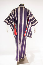 Load image into Gallery viewer, 1950s Kimono Japanese Robe Raw Silk Long 60s