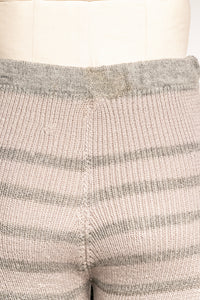 1970s Wool Knit Pants High Waist Lounge Leggings S