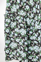 Load image into Gallery viewer, 1930s Dress Dark Floral Cotton Ruffle Peasant Bonnet Set M